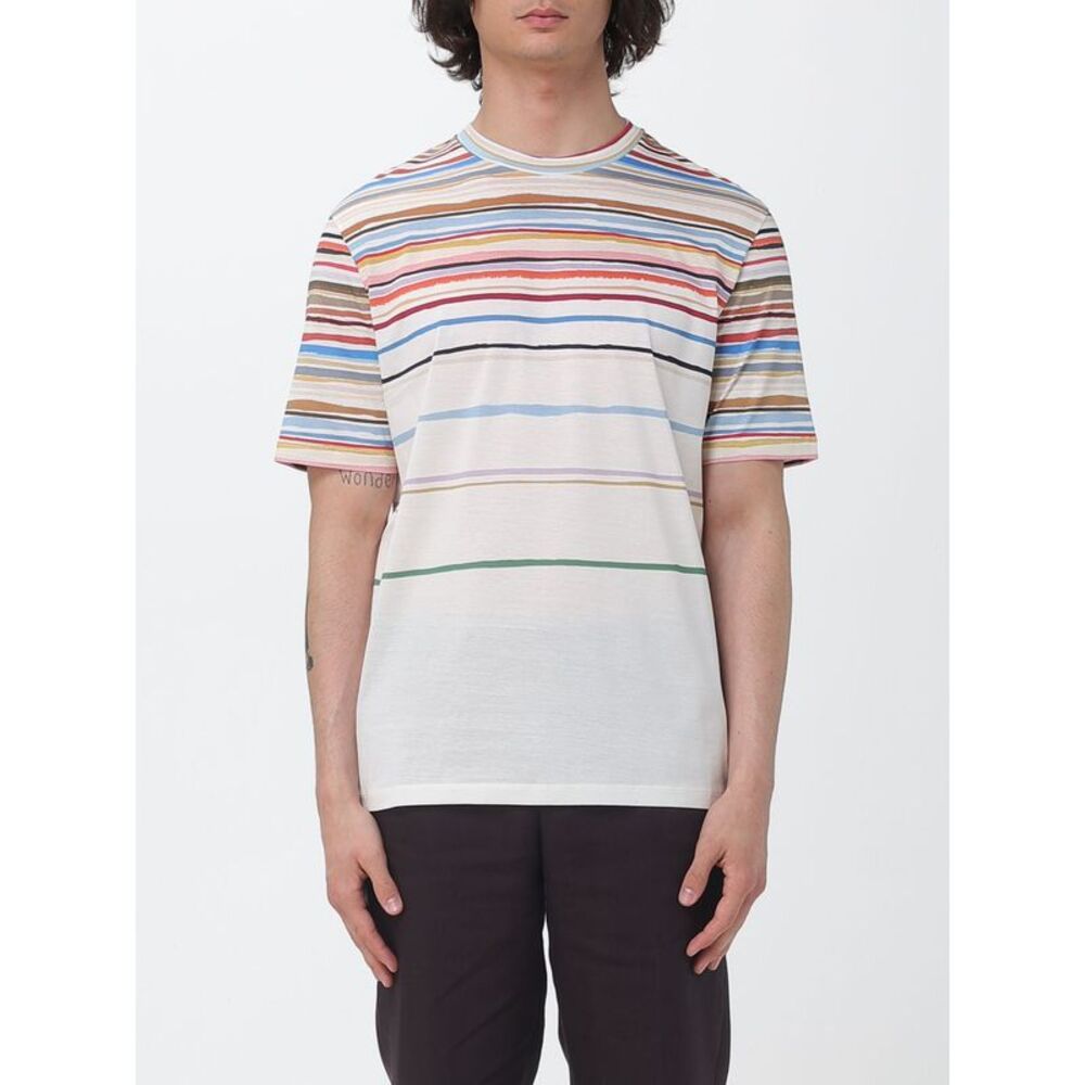 Paul Smith Men Multicolor Striped Cotton T-Shirt Paul Smith
